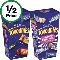 Woolworths Cadbury Favourites 264-265g offer