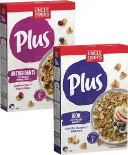 Coles Uncle Tobys Plus Cereal offer