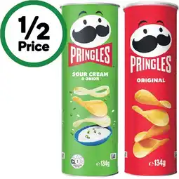 Woolworths Pringles Potato Chips 118-134g offer