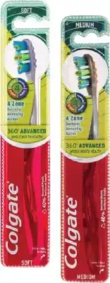Coles Colgate 360 Degree Advanced Soft or Medium Toothbrush offer