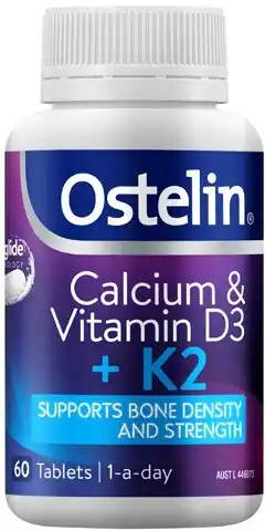 Coles Ostelin Calcium & Vitamin D3 + K2 Tablets 60 Pack^ offer