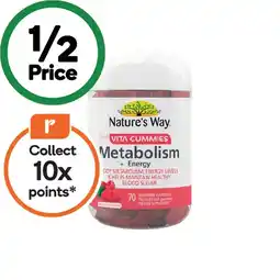 Woolworths Nature’s Way Adult Vita Gummies Metabolism + Energy Pk 70 offer