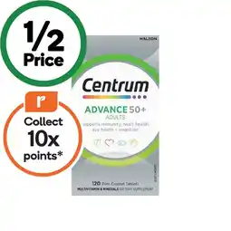 Woolworths Centrum Advance 50+ Tablets Pk 120 offer