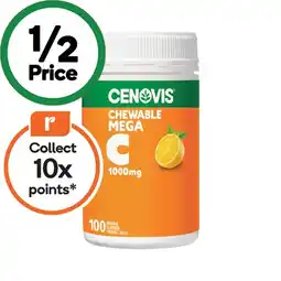 Woolworths Cenovis Mega C 1000mg Chewable Tablets Pk 100 offer
