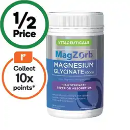 Woolworths Magzorb Magnesium Glycinate Tablets Pk 100 offer