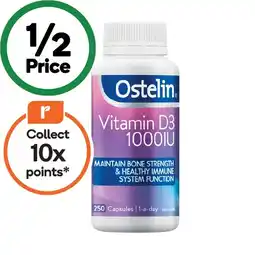 Woolworths Ostelin Vitamin D3 1000IU Capsules Pk 250 offer