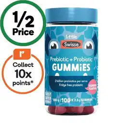 Woolworths Little Swisse Prebiotic + Probiotic Gummies Pk 100 offer