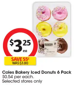 Coles Coles Bakery Iced Donuts offer