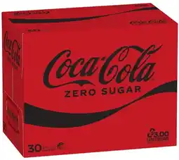 Coles Coca-Cola Zero Sugar Soft Drink 30x375mL offer
