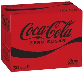 Coca-Cola Zero Sugar Soft Drink 30x375mL
