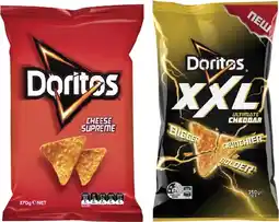 Coles Doritos or XXL Corn Chips 150g-170g offer