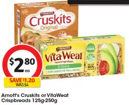 Coles Arnott's Cruskits or VitaWeat Crispbreads offer
