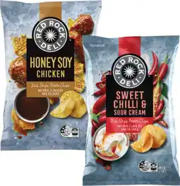 Coles Red Rock Deli Potato Chips 150g-165g offer