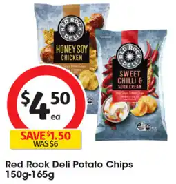 Coles Red Rock Deli Potato Chips offer