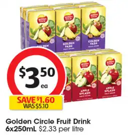 Coles Golden Circle Fruit Drink offer