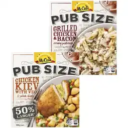 Woolworths McCain Pub Size Meals 480-500g – From the Freezer offer