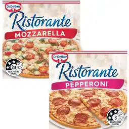 Woolworths Dr. Oetker Ristorante Pizza 310-390g – Excludes Dr. Oetker Gluten Free Pizza 370g offer