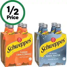 Woolworths Schweppes Soft Drink, Mineral Water or Mixer Varieties 4 x 300ml offer