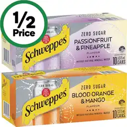 Woolworths Schweppes Mineral Water Varieties 10 x 375ml offer