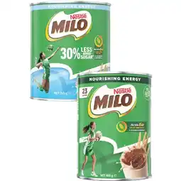 Woolworths Nestlé Milo 395g or Milo 460g offer