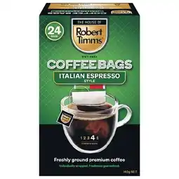 Woolworths Robert Timms Coffee Bags Pk 24 offer
