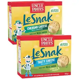 Woolworths Uncle Tobys Le Snak 132g Pk 6 offer
