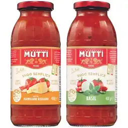 Woolworths Mutti Sugo Semplice Pasta Sauce 400g offer