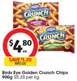 Coles Birds Eye Golden Crunch Chips offer