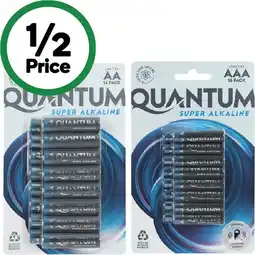 Woolworths Quantum Alkaline Batteries AA or AAA Pk 16 offer