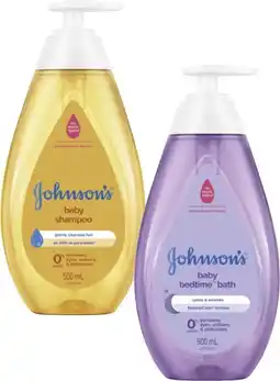 Coles Johnson's Baby Shampoo or Bedtime Bath 500mL offer