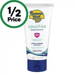 Woolworths Banana Boat SPF 50+ Sensitive Sunscreen Lotion 200g^ offer