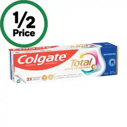 Woolworths Colgate Total Active Prevention Whitening Toothpaste 115g offer