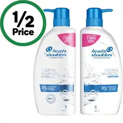 Woolworths Head & Shoulders Anti Dandruff Shampoo or Conditioner 850ml offer