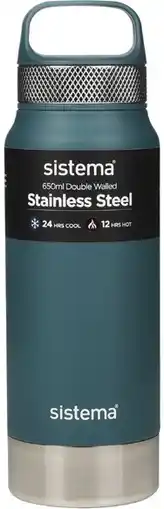 Coles Sistema Stainless Steel Double Walled Bottle offer
