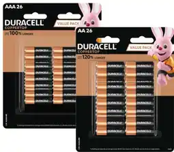Coles Duracell Coppertop Batteries AA or AAA 26 Pack offer