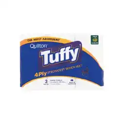 Woolworths Quilton Tuffy White 4 Ply Paper Towel Pk 3 offer