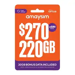Woolworths amaysim $270 Starter Pack offer