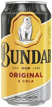 Coles Bundaberg UP & Cola Cans 10x375mL offer