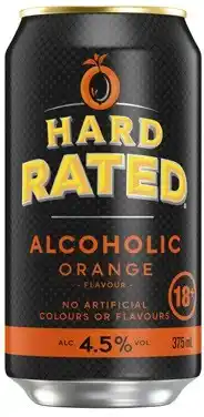Coles Hard Rated Orange Cans 4x375mL offer