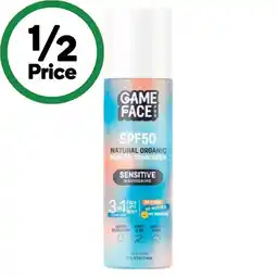 Woolworths Game Face Pro SPF 50 Natural Organic Mineral Sunscreen 100g offer