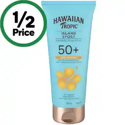 Woolworths Hawaiian Tropic SPF 50+ Island Sport Sunscreen Lotion 180ml offer