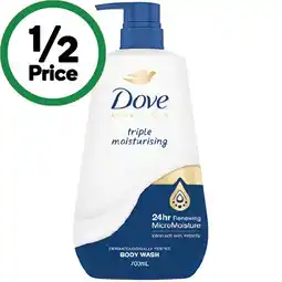 Woolworths Dove Advanced Body Wash 700ml offer
