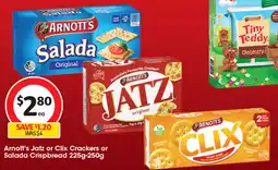 Coles Arnott's Savoy or Clix Crackers or Salada Crispbread offer