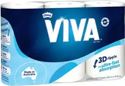IGA Viva Paper Towel 3 Pack Selected Varieties offer