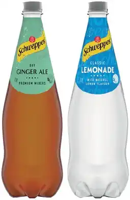 IGA Schweppes Mixers, Soft Drinks or Natural Mineral Water 1.1 Litre Selected Varieties offer