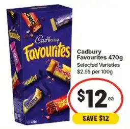IGA Cadbury Favourites Selected Varieties offer