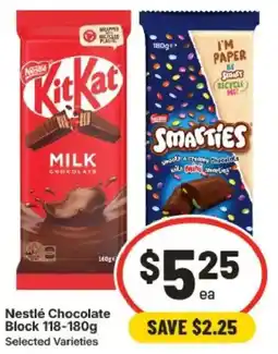IGA Nestlé Chocolate Block Selected Varieties offer