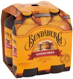 IGA Bundaberg Ginger Beer 4x375mL Selected Varieties offer