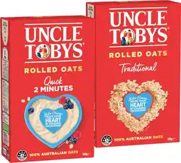 IGA Uncle Tobys Traditional or Quick Rolled Oats 500g offer