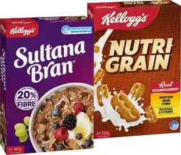 IGA Kellogg’s Nutri‑Grain 290g, Sultana Bran 420g or Special K Original 300g offer